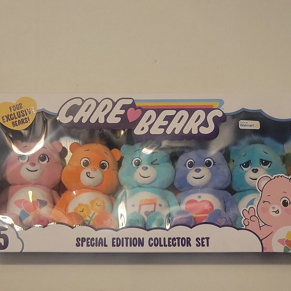 2022 Walmart Care Bears Bean Plush Exclusive Set of 5 NEW 2022